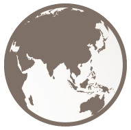 The globe showing the Australasia region