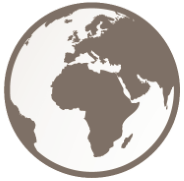 The globe showing the European region